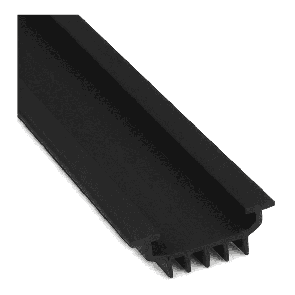 48 inch U-Shaped Rubber Weather Stripping, Under Gap Insulation Seal Strip, Black