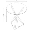thumbnail image 3 of Bowery Hill Glass Top Round Pub Table in Chrome, 3 of 3