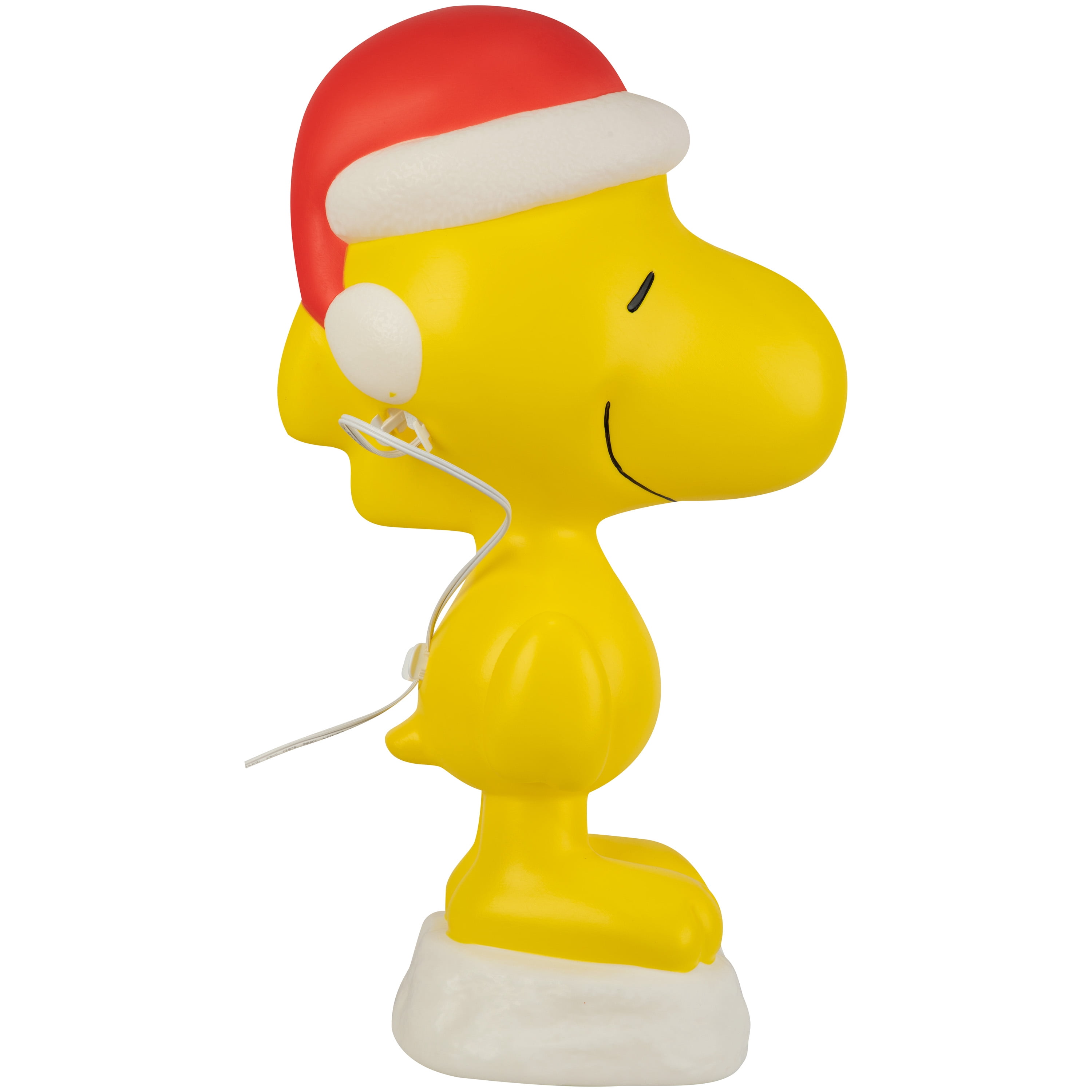 Christmas Lighted Blow Mold Decor Woodstock with Stocking Peanuts 21.5 in