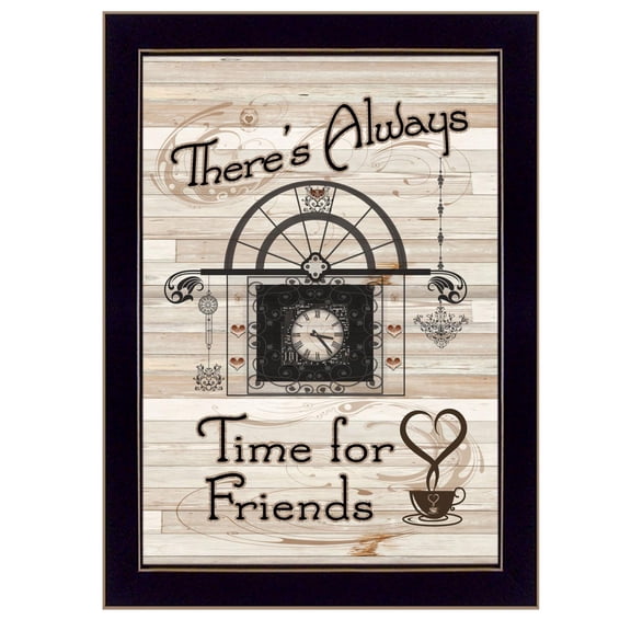 TrendyDecor4U Time For Friends By Millwork Engineering Framed Print ME29A-712