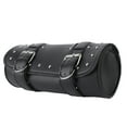 thumbnail image 1 of Motorcycle Bag PU Leather Saddlebag Roll Luggage Motor Replacement Universal Lightweight, 1 of 7