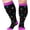 Purple Black Dot, variant on 1Pairs Plus Size Compression Socks for Women& Men 15-20mmHg Wide Calf Knee High Socks
