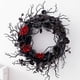 thumbnail image 1 of Guirnalda de ramas muertas de Halloween, flores artificiales, corona decorativa negra para colgar en la puerta, decoración navideña, anillo de ratán para colgar en la pared, 1 of 5