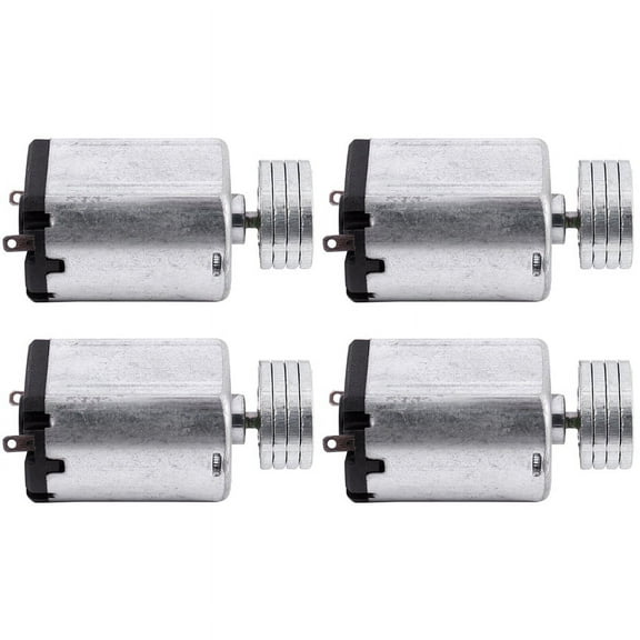 4X DC1.5V-9V 0.08A 3200RPM Output Speed Vibrating Motor, 18X15X12mm Silver