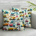 thumbnail image 3 of JRXY Toddler Pillowcase - Pillows - Soft, Durable &amp; Breathable (Construction Trucks) White, 3 of 5