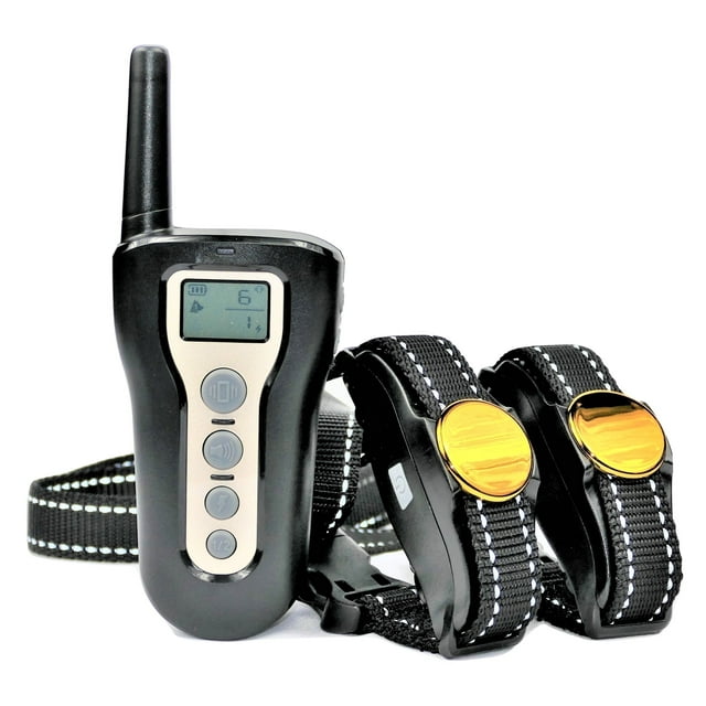 GROOVYPETS Shock Collar for 2 Dogs with Remote 330 Yard Range Remote