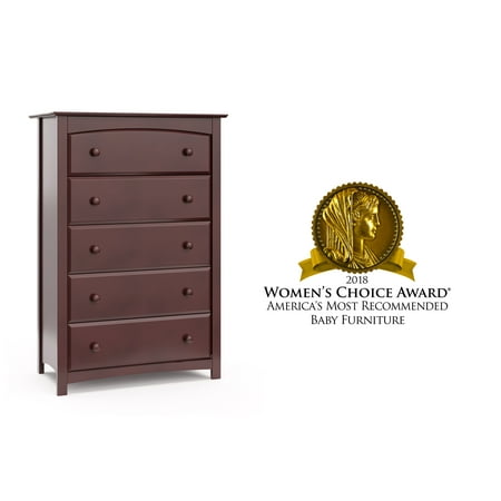 Storkcraft Kenton 5 Drawer Universal Dresser Cherry