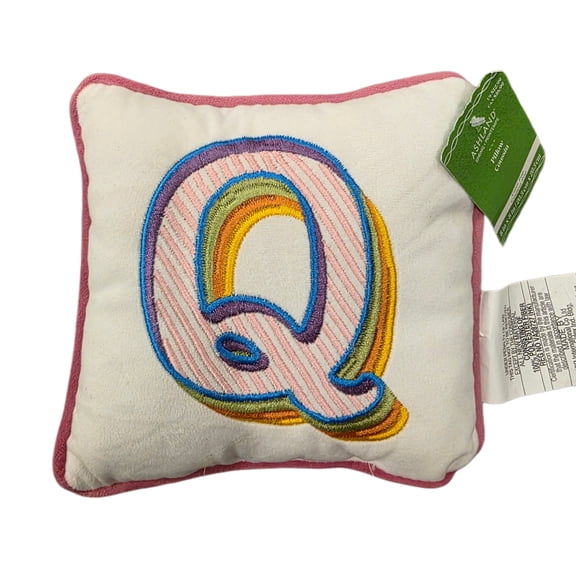 Ashland Spring Pillow Monogrammed Letter 8 X 8 In