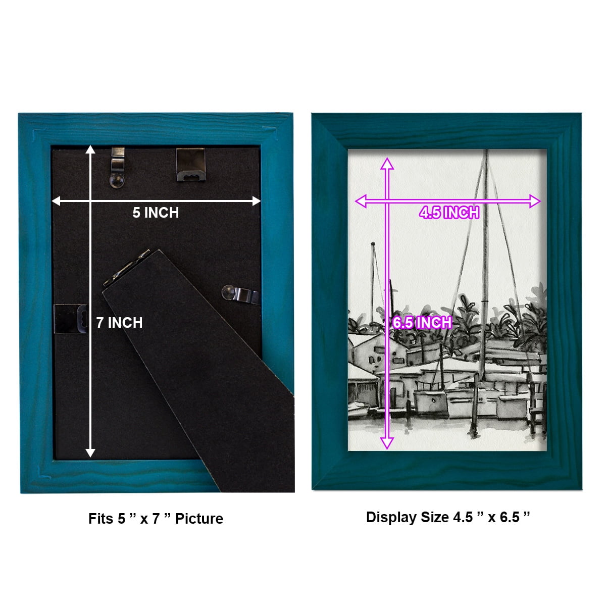 Neutral Tropics III - Framed Print w/glass - Ocean Blue