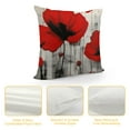 thumbnail image 4 of TIAOTIAOHOU Poppy Flower Pillow Case,Vintage Red Poppy Flower Cushion Cover Square Standard Home for Men/Women Black Red, 4 of 5