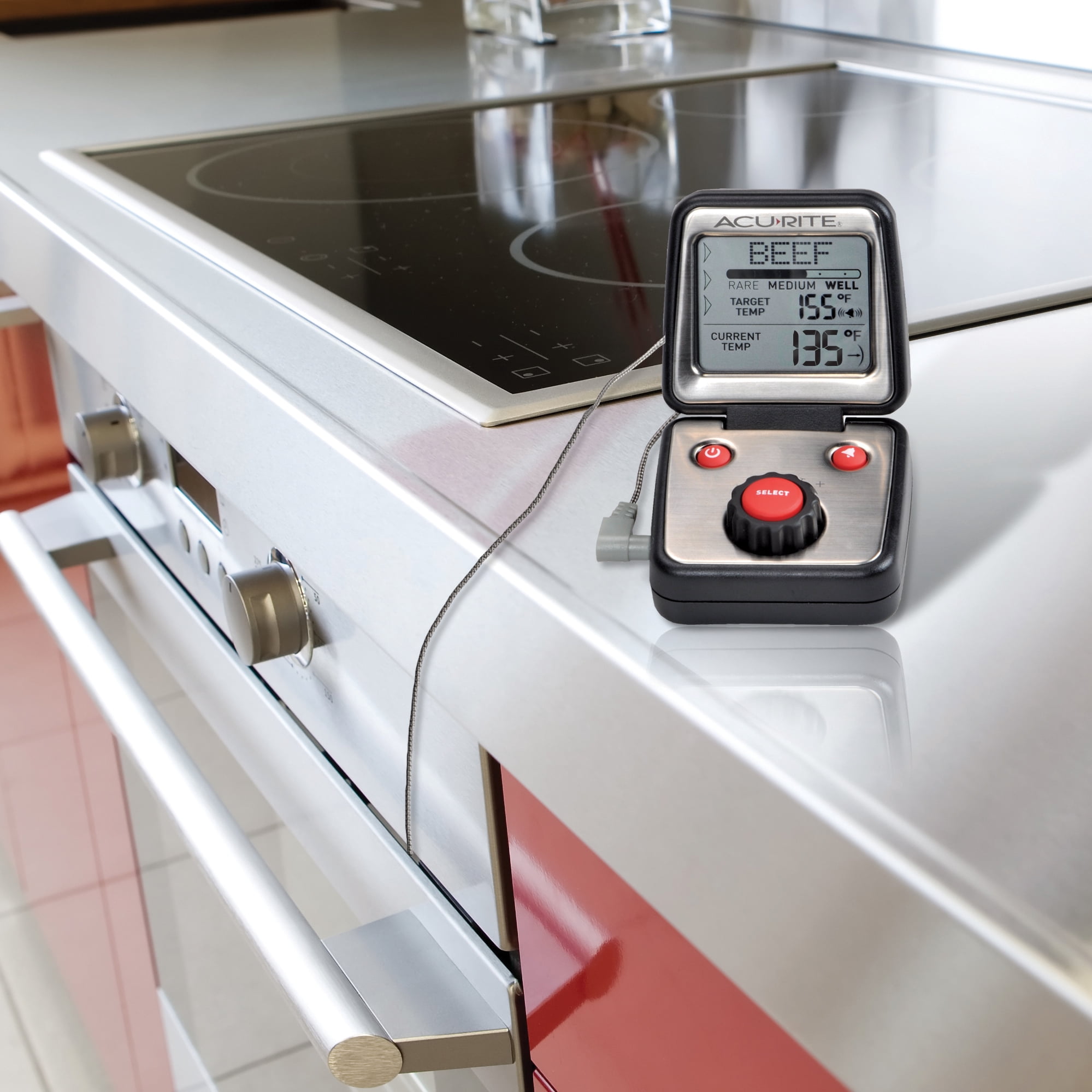 AcuRite Digital Meat Thermometer with Probe for Grill, Smoker and Oven (00277A1)