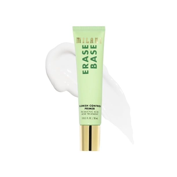 Face Primer Milani Erase Base Blemish Control, 30 ml, con un 2% de ácido salicílico