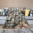thumbnail image 2 of Nawypu Flannel Blanket for Living Room Painting of A Lion with Leaves and Flowers Soft Warm Cozy Holiday Throw Blanket for Bed Sofa Couch Forest King Face Wild Animal Throw Blanket, 2 of 6