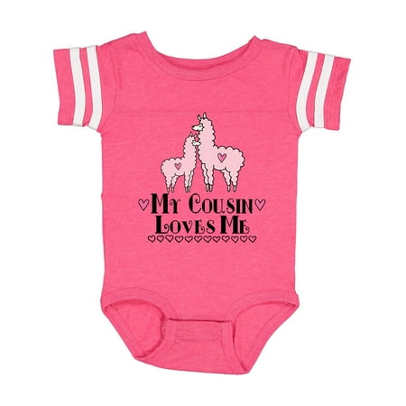 

Inktastic Llama My Cousin Loves Me Gift Baby Girl Bodysuit