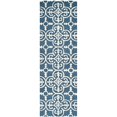 thumbnail image 4 of Safavieh Cambridge Collection CAM133G Handmade Moroccan Geometric Navy and Ivory Premium Wool Round Area Rug (6' Diameter), 4 of 10
