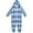 Blue and White Gingham, variant on Soft Big Kids Onesie Pajamas Cozy Loose-Fit Jumpsuits for kids with Pockets for Christmas Lounge & Play Black and White Check