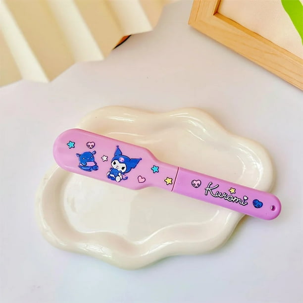 Peines plegables Sanrio Hellokitty Kuromi Cinnamorol Mymelody, peine de peluquería portátil, cepillo de pelo para mujer, cepillo de viaje para masajes
