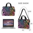 thumbnail image 3 of FORMRS 16" Laptop Bag Carrying Sleeve Case with Handle Travel Shoulder Briefcase, Pink Wavy Plaid, 3 of 8