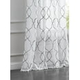 thumbnail image 3 of Dainty Home Springfield Contemporary 3D Embroidered Textured Designed Sheer Curtain Panel for Bedroom Grommet Drape/Drapery Single Panel 1 Panel W54 x 84 inches in Silver, 3 of 5