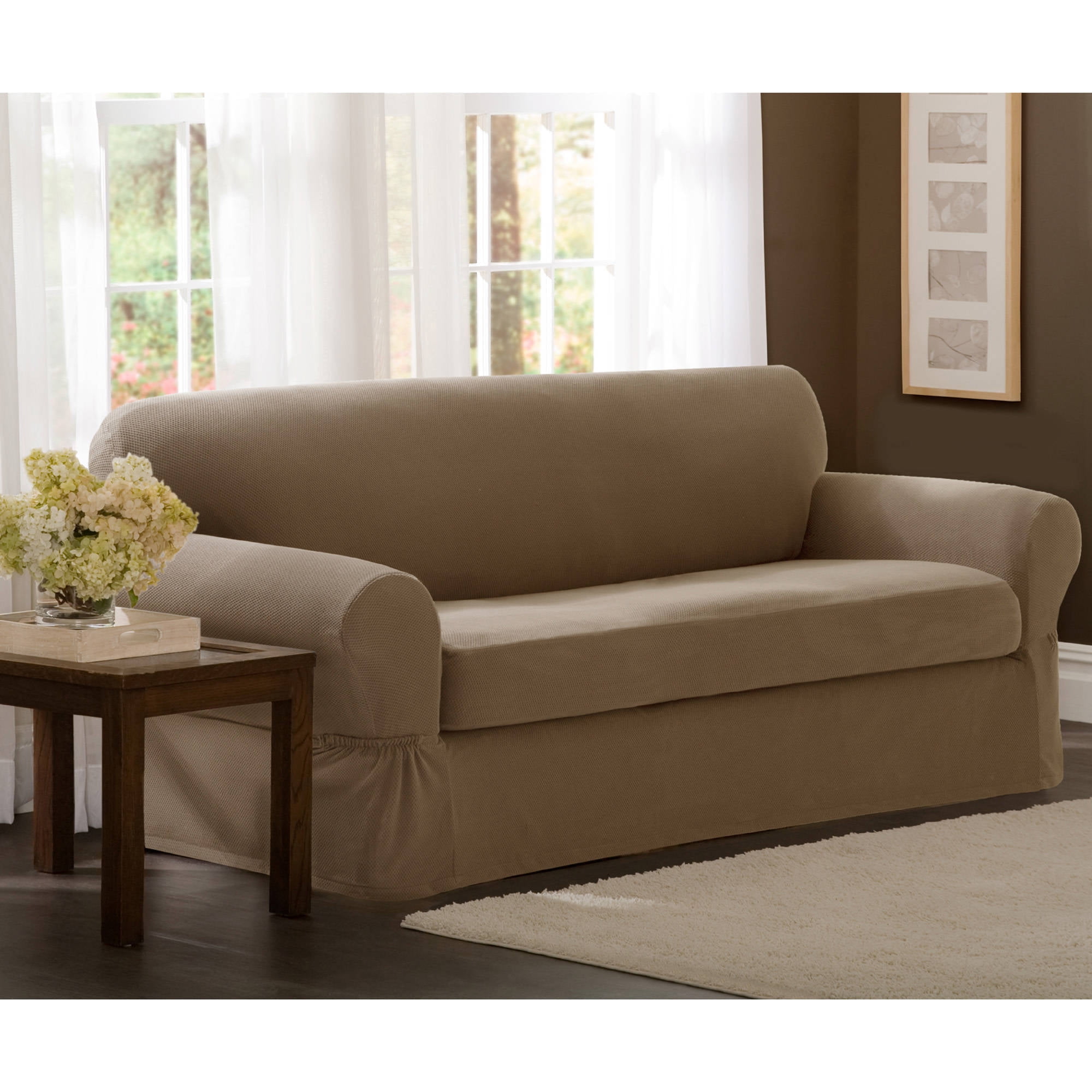 Maytex Stretch 2 Piece Sofa Slipcover Walmartcom