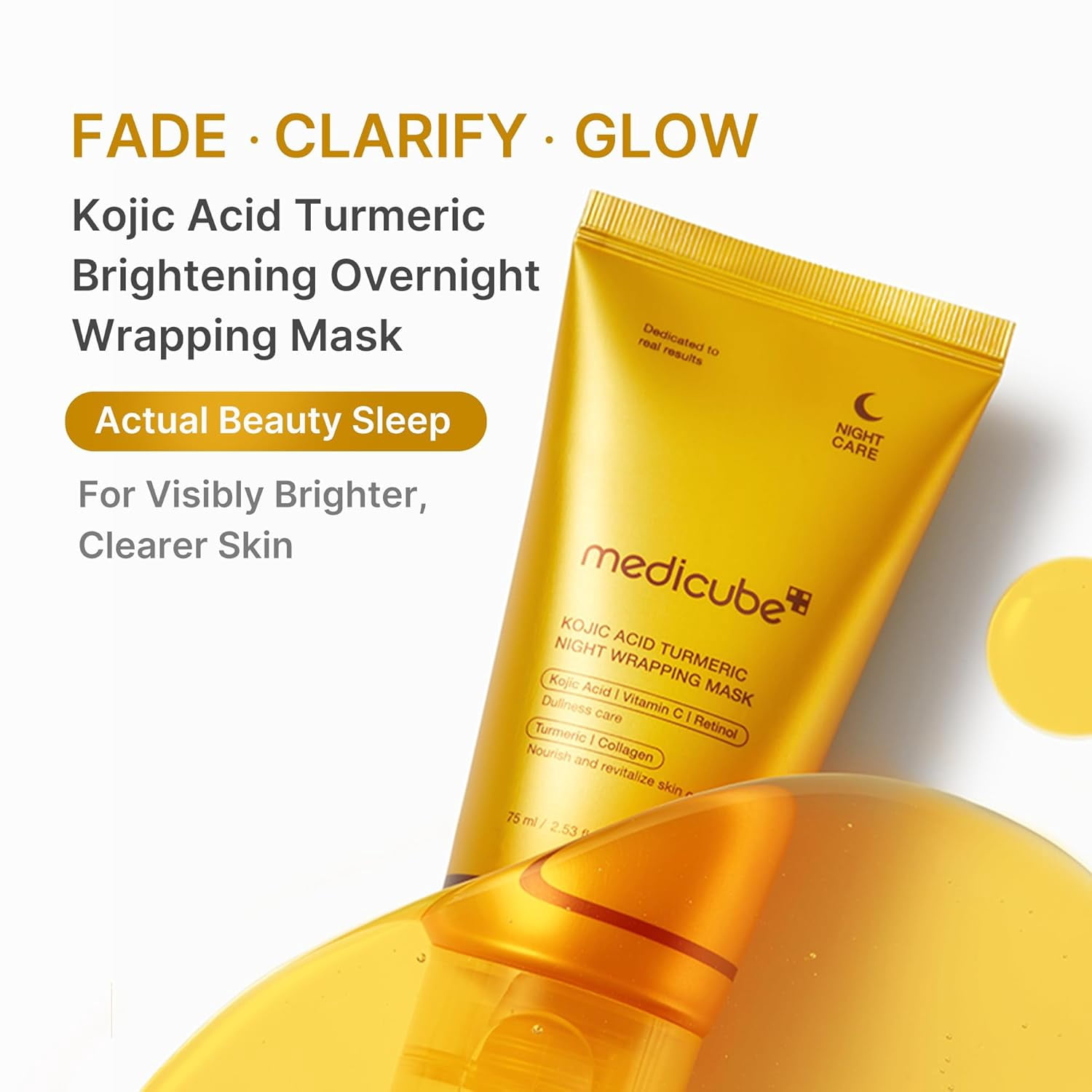 Medicube Kojic Acid Turmeric Night Wrapping Mask, 2.53 fl oz.