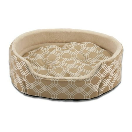 SoftSpot, Medium, Round, Cat Bed Lounger, Brown, 19-in