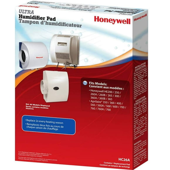 Almohadilla humidificadora Honeywell HC26A1008/U para He200-He365