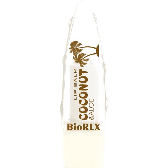 Bálsamo labial de aceite de coco BioRLX – Hidratación natural con propiedades nutritivas de cocos para el cuidado diario de los labios (coco 0.12 onzas (paquete de 1))