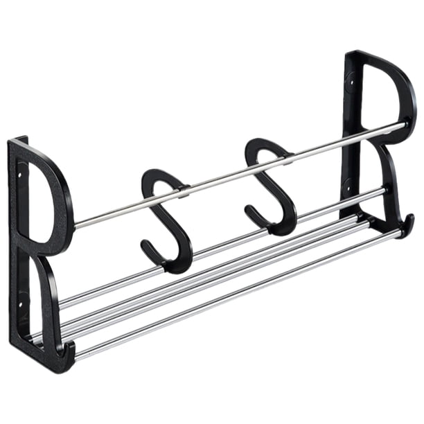 Zapatero de pared para puerta de baño, organizador de almacenamiento para baño