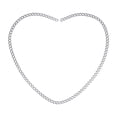 thumbnail image 1 of Material de pulsera permanente Regalos de parejas de 23 cm Servido sólido acero inoxidable romántico para aniversario del día de San Valentín plata, 1 of 9