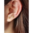 thumbnail image 2 of 18G Tiny Flower Stud Cartilage Earrings for Women 925 Sterling Silver Mini Cute Daisy 3mm Ball Barbell Screw Back Studs Sleeper Tragus Post Minimalist Hypoallergenic Piercing Body Jewelry, 2 of 6