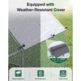 thumbnail image 3 of YODOLLA Outdoor Chicken Playpen 19' x 9' x 6.5' Walk-in Metal Hen Cage with Waterproof Cover Chicken Coop Enclosure, 3 of 15