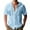 Sky Blue, variant on EHRWE Mens Shirts 2025 Male Linen Fashion Sports Casual Loose Short Sleeve Hooded Cardigan Shirt Classic