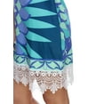 thumbnail image 4 of Women's Sun Flower Printed Crochet Trim Mini Dress, 4 of 4