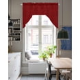 thumbnail image 5 of Red Floral Kitchen Swag Valances for Windows, Country Farmhouse Abstract Flowers Pattern Swag Valances Curtains for Living Room, Rod Pocket Window Treatments for Bathroom, Bedroom, Cafe, 56"x36", 5 of 6