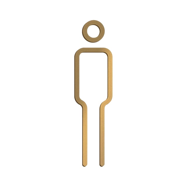 Letrero de Baño, Placa Colgante, Letrero de Identificación de Baño Acrílico, Letrero de Baño para Oficina, Tiendas Comerciales, Restaurante, Centro Co Hombres de oro