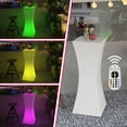 thumbnail image 5 of MUZZ Square Hourglass Shape LED Light Up Cocktail Bar Table with Remote Control, 16 RGB Colors Changing Rechargeable Light Up Furniture for Club Party, 5 of 7