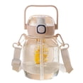 thumbnail image 2 of 1200ml Drinking Bottle Tea Separation Big Belly Straw Drink Bottle with Straw Daily Use, 2 of 8