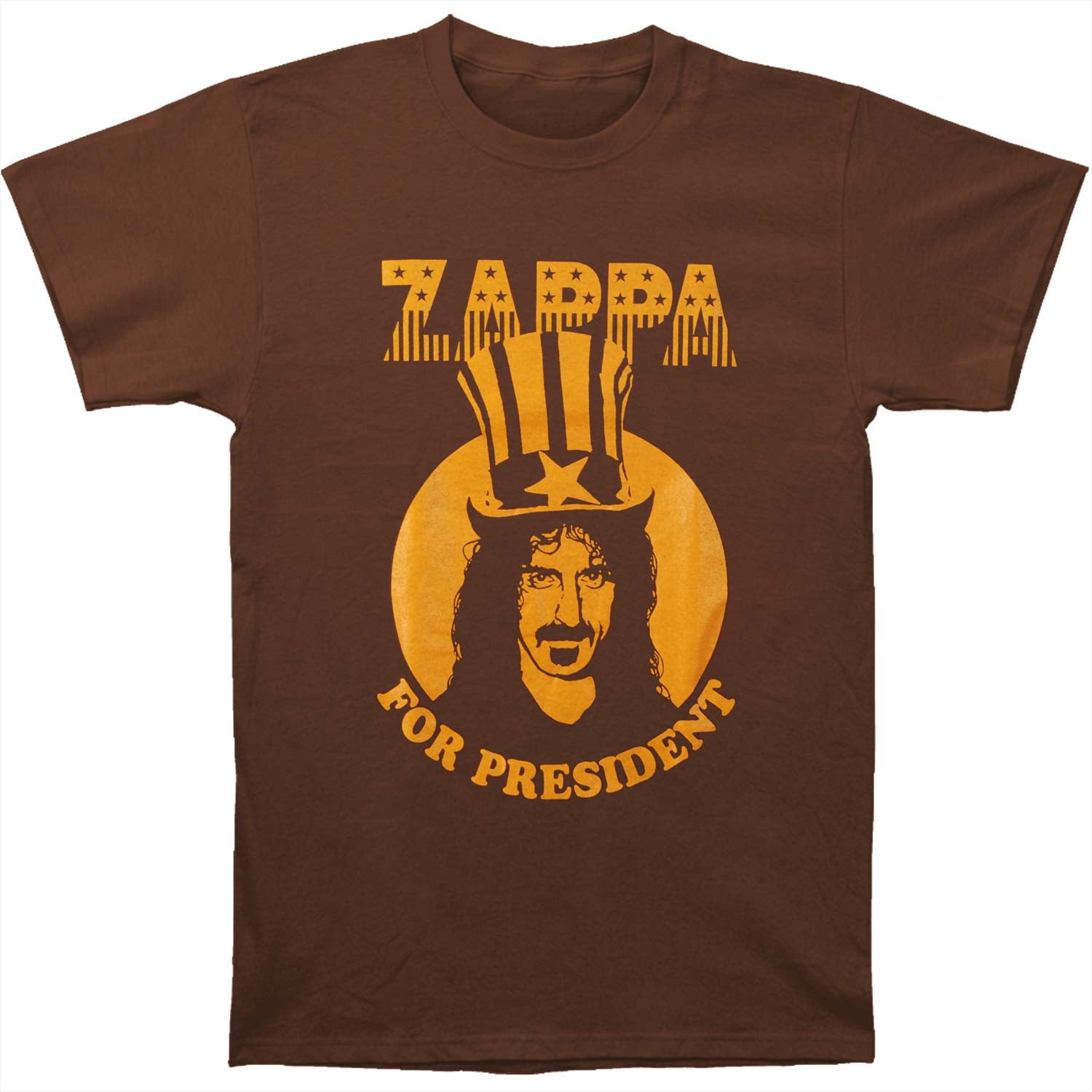 vejledning manipulere personificering Frank Zappa Men's President T-shirt Large Brown - Walmart.com