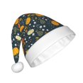 thumbnail image 2 of Haiem Pumpkin Pattern Santa Hat Confortable Velvet Christmas Hat for Christmas Party Favors Fit for Adults Men Women, 2 of 6