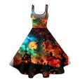 thumbnail image 5 of Halloween Dresses for Women Sleeveless Casual Printed Retro Plus Size Dress For Cocktail Holiday Occasions, 5 of 5