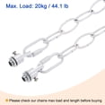 thumbnail image 5 of Uxcell 3mm Thick 1.83m Long Hook Loops Connectors Pendant Light Fixture Chain White 1 Set, 5 of 5