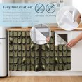 thumbnail image 5 of Impasto Grid Cabinet Curtains for Kitchen 11"W x 13"L, Modern Abstract Olive Green Square Paint Swatches Vanity Cabinet Curtains Magic Tape Short Curtain Decor Privacy Panel for Bathroom Laundry, 5 of 9