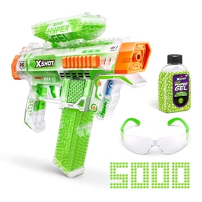 XSHOT Hyper Gel Glow NightStrike Blaster by ZURU Glow in the Dark Blaster with 5,000 Gel Pellets for Ages 14+