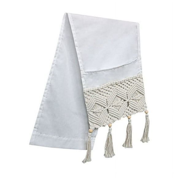 Macrame Sofa Remote Control Holder Couch Bedside Armchair Storage Basket Bag for Magazine, Book(A)