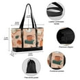 thumbnail image 2 of FORMRS Canvas Laptop Tote Bag for Women with 15.6" Computer Compartments Shoulder Handbag, Pink Fall Coffee, 2 of 7