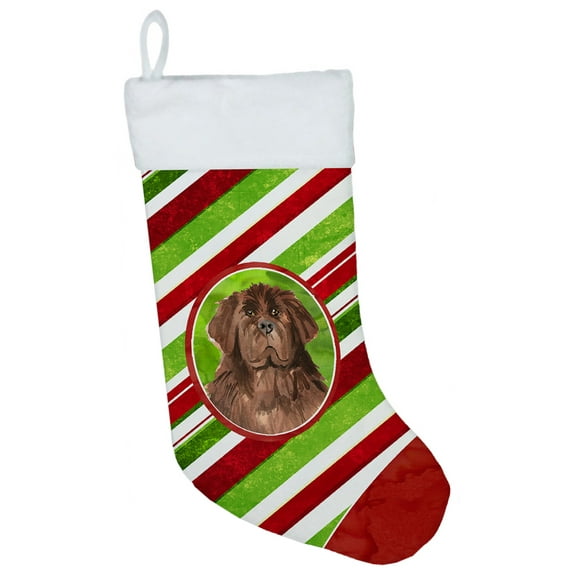 Carolines Treasures CK4087CS Newfoundland Christmas Candy Stripe Christmas Stocking