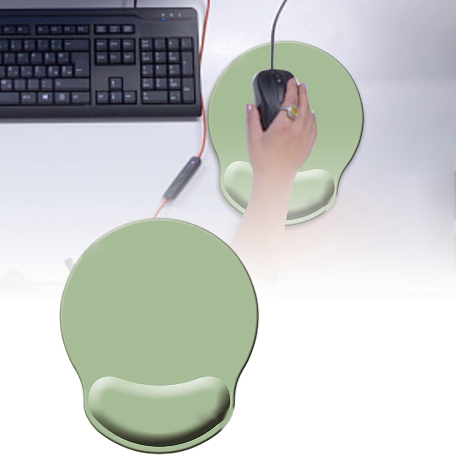 Tapis Ergonomique avec Support de Poignet en Silicone, pour Usage Domestique