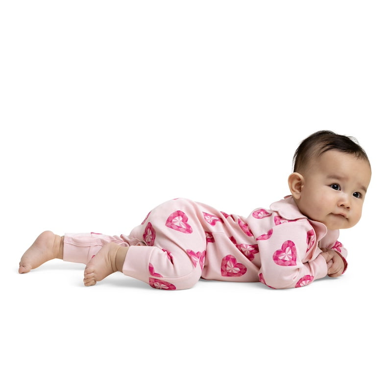 Paris Hilton x Monica + Andy Organic Cotton Scallop Collar Romper, Sizes Newborn-24 Months