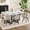 Beige Braided Rope, variant on UZUGUL Gray Chairs & White Marble Grain Table 7-Piece Oval Kitchen Set, Space-Saving Chairs